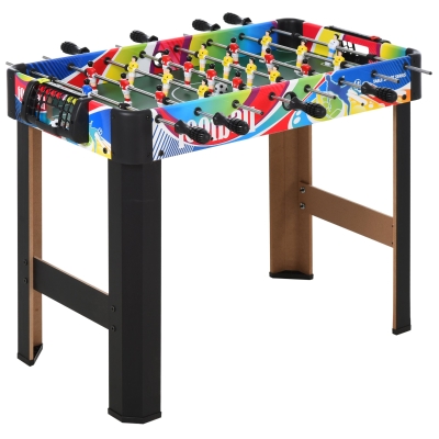 HOMCOM Baby-foot Bois Acier 86.5x43.5x63 cm Multicolore