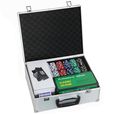 SPORTNOW Set Poker 300 Jetons Mallette Accessoires 8 Joueurs