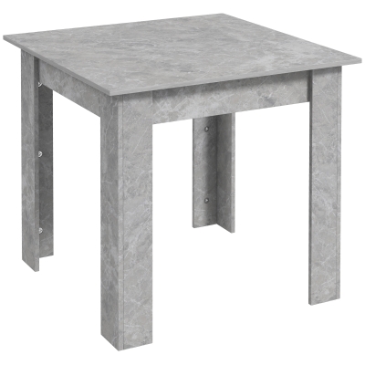 HOMCOM Modern Square Dining Table Cement Grey