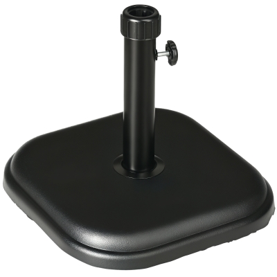 Outsunny Base de Sombrilla de Jardín Peso 11 kg Soporte para Parasol Pie de Parasol para Mástil de Ø32-38 mm 36x36x31 cm Negro
