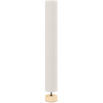 HOMCOM Lámpara de Pie Lámpara de Salón con Casquillo Máx. 40 W E27 Pantalla de Lino y Marco de Metal Ø15x120 cm Beige