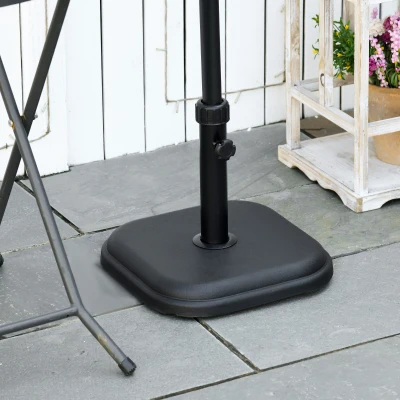 Outsunny Base de Sombrilla de Jardín Peso 11 kg Soporte para Parasol Pie de Parasol para Mástil de Ø32-38 mm 36x36x31 cm Negro