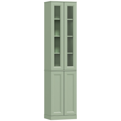 HOMCOM Mobile Bagno Alto con 6 Ripiani, Verde Salvia