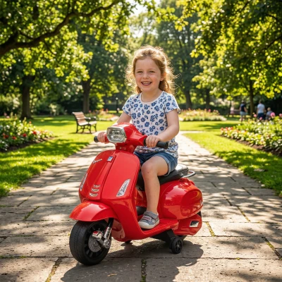 AIYAPLAY Moto Elettrica per Bambini 2-4 Anni Licenza, Rosso