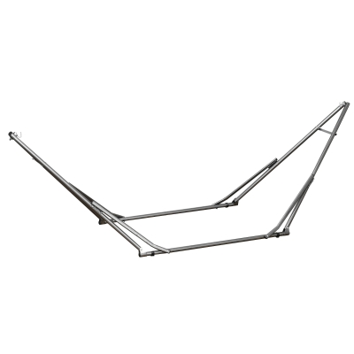 Outsunny 2-in-1 hangmatstandaard, weerbestendig, droogrek, 290 cm x 92 cm x 88 cm, zwart
