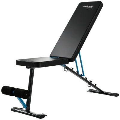 SPORTNOW Hantelbank verstellbar Trainingsbank mit Beinstrecker 7-Fach Rückenlehne, verstellbar Polster 300 kg Last