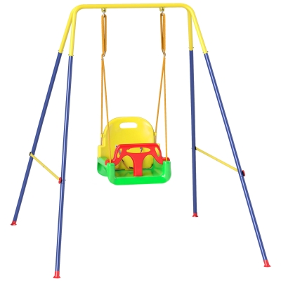 AIYAPLAY Balançoire Bébé 3 en 1 Vert Jardin Enfants
