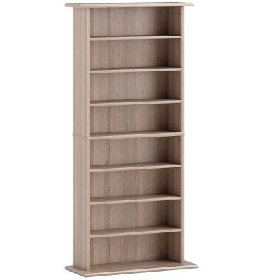 HOMCOM Étagère 8 Compartiments Bois Naturel 58x24x126cm