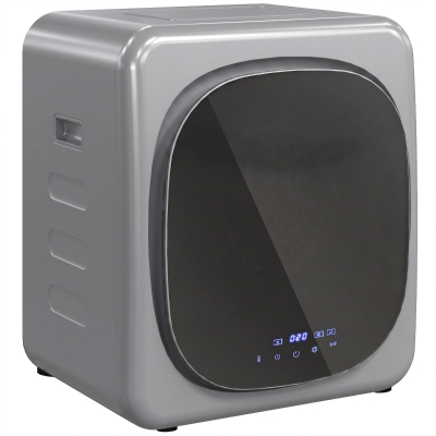 HOMCOM Máquina de Secar Roupa de Exaustão 4 kg 800 W com Ecrã Tátil, Controlo de Tempo e Temperatura, Função Anti-rugas, Prata