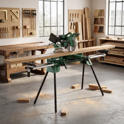 HOMCOM Klappbarer Universal-Kappsägenständer mit 2 Auflage-Rollen höhen- und breitenverstellbar Traglast 200 kg Grün