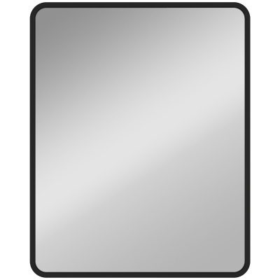 HOMCOM Rectangular Wall Mirror HD Glass Black