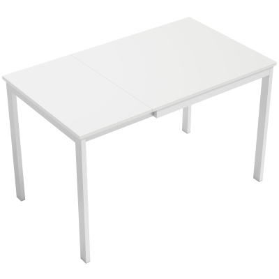 HOMCOM Ausziehbarer Esstisch 80-120 cm für 4-6 Personen, Platzsparender Küchentisch mit einfacher Ausziehfunktion, Natur