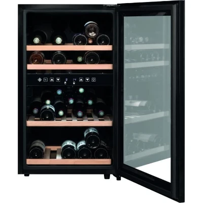 Cave a vin de service - LA SOMMELIERE - SLS45DZ - 45 bouteilles - Porte vitrée - Classe G - 49,5 x 58 x 84 cm - Noir