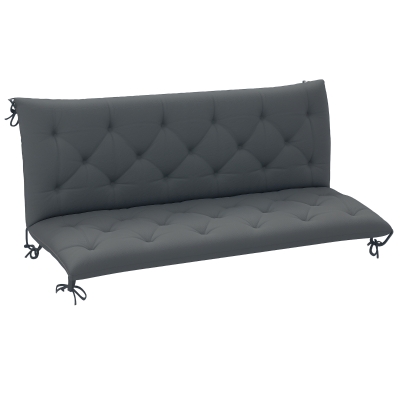 Outsunny 3 Seater Bench Cushion Dark Grey 98x150cm