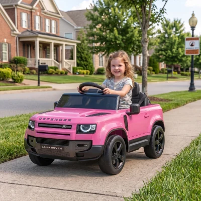 AIYAPLAY Land Rover Kids Ride On Car 12V Remote 3 Speeds Pink
