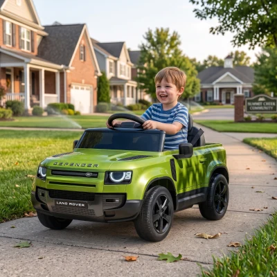 AIYAPLAY Land Rover Kids Ride On Car 12V Remote 3 Speeds Green
