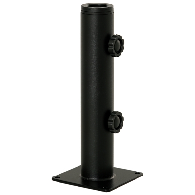 Outsunny Soporte de Parasol para Suelo de Cemento con 2 Botones de Bloqueo y 4 Tornillos de Expansión Base de Sombrilla para Palo de Paraguas de 34/38/48mm 12x12x30 cm Negro