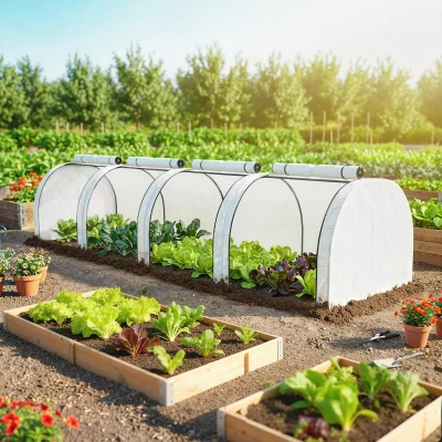 Outsunny Low Tunnel Greenhouse 395x100cm White