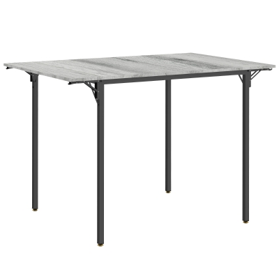 HOMCOM Drop Leaf Dining Table Grey 4-Person