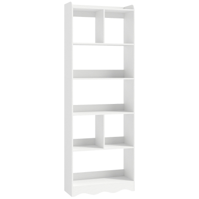 HOMCOM Libreria Moderna a 6 Ripiani, Bianco