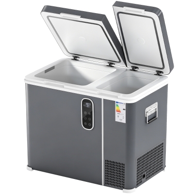 Outsunny 55L Compressor Car Fridge Freezer Dual Zone Grey