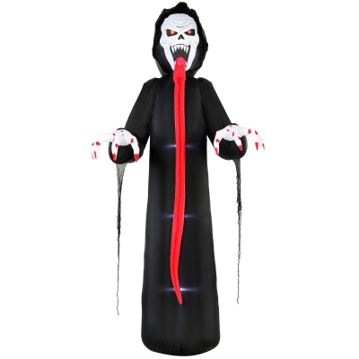 Outsunny Halloween Inflatable Skeleton 10FT with LED Lights Outdoor