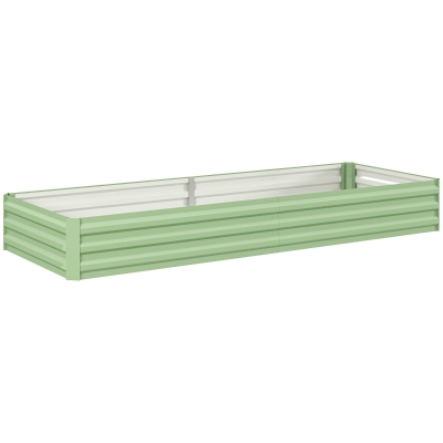 Outsunny Metal Raised Garden Bed Planter Box Light Green