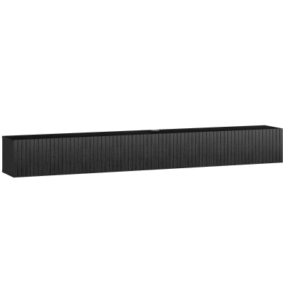 HOMCOM Wall-Mounted TV Stand 180cm with Cable Hole Black
