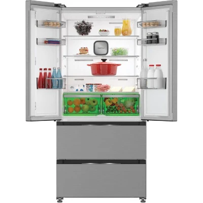 Réfrigérateur américain - HOTPOINT - HPG25512XBR4E - 4 portes - Classe E - 515 L - 83,2 x 70 x 182,3 cm - Inox