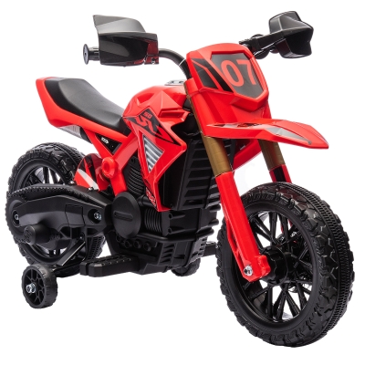 AIYAPLAY Moto Elettrica per Bambini 3-8 Anni con Rotelle, Rosso