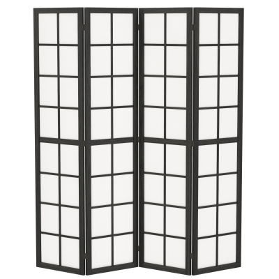 HOMCOM Paravento interno 160x170x1.7cm nero
