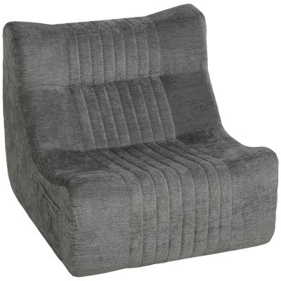 HOMCOM Canapé Papillon Sol Gris 80x90x76cm avec Poches