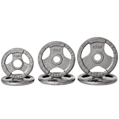 HOMCOM Set dischi pesi per bilanciere 31cm x 31cm x 3cm Argento