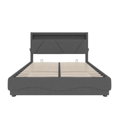 Functional Bed with Additional Under-Bed Storage, 143L x 211W x 115.5H cm, Dark Gray