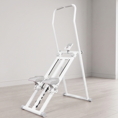 SPORTNOW Stepper Pliable 3 Niveaux Résistance LCD 150kg Blanc