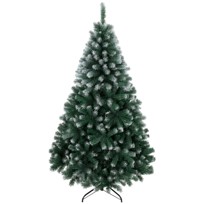 HOMCOM Árvore de Natal 180 cm com 700 Ramos Ignífugos e Base Dobrável em Aço, Montagem Fácil, Verde
