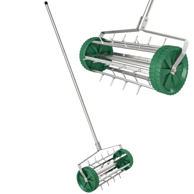 Outsunny Heavy Duty Lawn Aerator Steel Grass Roller