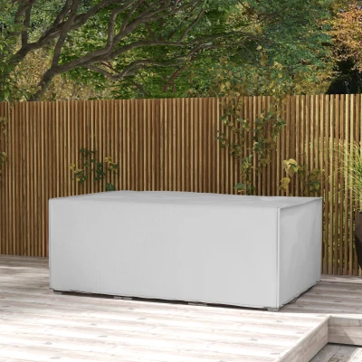 Outsunny Schutzhülle für Gartenmöbel Winterfest Wasserdicht Abdeckung Anti-UV Abdeckplane 600D Oxford 210 x 140 x 80 cm Grau