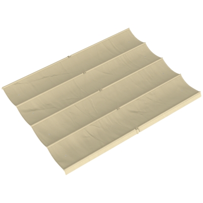 Outsunny Telo Pergola in Poliestere Beige UV30+ con 8 Fori
