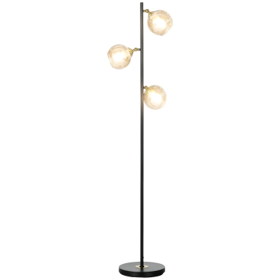 HOMCOM Tree Floor Lamp for Living Room Bedroom with 3 Light, Modern Standing Lamp, (Bulb not Included), 162cm, Grey