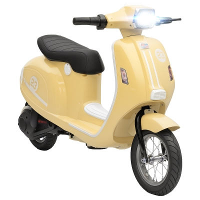 AIYAPLAY 24V Kids Electric Motorbike with LED Lights Beige