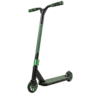 SPORTNOW Scooter Acrobático para Trucos Patinete Freestyle con Rodamientos ABEC-9 Ruedas 120 mm Giro 360° para Skatepark Verde