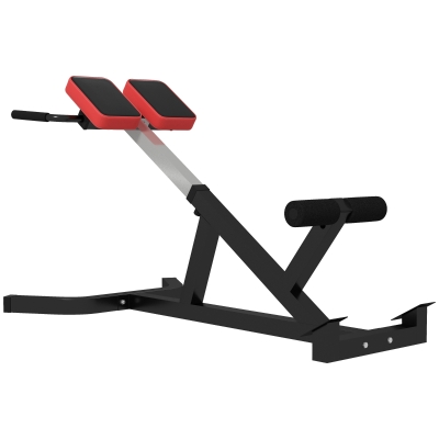 SPORTNOW Silla Romana para Hiperextensiones Altura y Respaldo Regulables Carga 120 kg para Entrenamiento Abdominales y Espalda