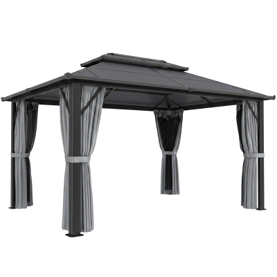 Gazebo 400L x 300W x 263H cm Grey