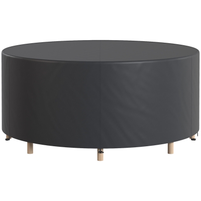 Outsunny Schutzhülle für Gartenmöbel Winterfest Wasserdicht Abdeckung Anti-UV Abdeckplane 420D Oxford Gewebe Ø214x70Hcm Schwarz