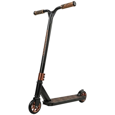 SPORTNOW Trotinete Acrobática com Guiador 360° Rolamentos ABEC-9 Rodas de PU de 120 mm Estrutura de Alumínio 66x47x81 cm Dourado