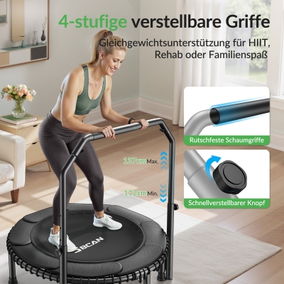 Trampolino Rebounder per Adulti, Nero