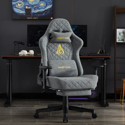Sedia gaming ergonomica, Grigio