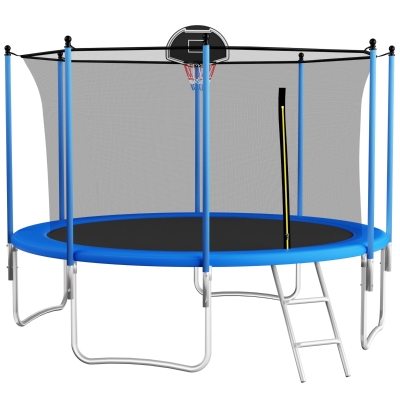 Trampoline extérieur, Bleu