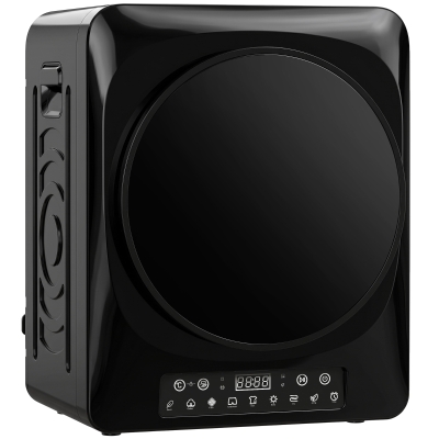 HOMCOM 1000 W compacte wasdroger met extra droog & ECO, timer- en temperatuurinstellingen, zwart